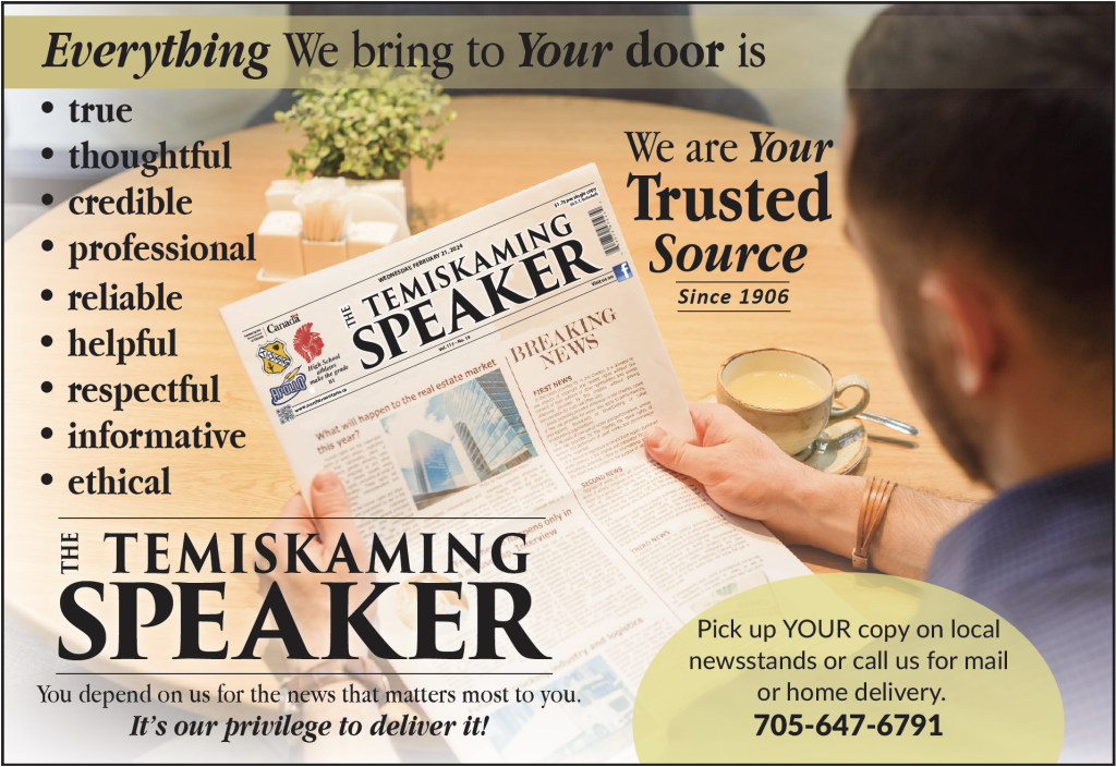 The Temiskaming Speaker - Temiskaming Shores Community Newspaper